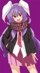  ayasugi_tsubaki blazer bunny_ears long_hair necktie purple_hair rabbit_ears red_eyes reisen_udongein_inaba scarf skirt touhou 
