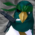  beak bird disgaea eyepatch gun headband imi_uzi lowres machine_pistol metal_gear_solid naked_snake nippon_ichi no_humans parody penguin prinny solid_snake submachine_gun weapon 