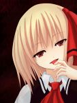  blonde_hair finger_licking necktie red_eyes rumia shuugetsu_karasu touhou 