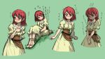  blush cecily_cambell dress red_hair redhead rohitsuka seiken_no_blacksmith sketch translation_request 