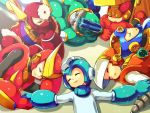  circle_formation crashman drill flashman happy heatman metalman quickman rockman rockman_(character) rockman_(classic) rockman_2 saw sleeping zakki 