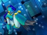  bubbleman flippers rockman rockman_(classic) underwater zakki 