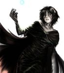  black_hair cape choker demon&#039;s_souls dress female maiden_in_black matini_(pixiv166528) messy_hair short_hair solo 
