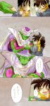  black_eyes cape comic dragonball full_color green_skin piccolo son_gohan translation_request 