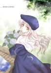  caren_hortensia caren_ortensia delusion_syndrome dress fate/hollow_ataraxia fate/stay_night fate_(series) flower hat long_hair silver_hair solo the_coming white_hair yellow_eyes 