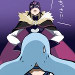  ayatori_(238676) blue_hair bodysuit cape cure_marine cure_muse cure_muse_(black) heartcatch_precure! height_difference kurumi_erika mask multiple_girls precure shiny_clothes shirabe_ako suite_precure translated translation_request 