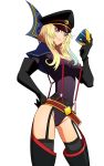  absurdres blonde_hair crossover gloves hat highres long_hair mask milla_maxwell mira_maxwell purple_eyes smile solo star_driver tales_of_(series) tales_of_xillia thigh-highs thighhighs vector_trace violet_eyes 