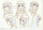  androgynous bare_shoulders character_sheet collarbone color_trace long_hair male natsuki_(natsuyasumi.) natsuyasumi. official_art open_mouth po-ju production_art solo translation_request trap 