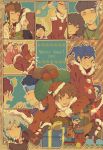  brown_hair christmas eating endou_mamoru food gift gouenji_shuuya hat inazuma_eleven inazuma_eleven_(series) inazuma_eleven_go kageyama_hikaru kirino_ranmaru kurama_norihito kurumada_gouichi matsukaze_tenma minamisawa_atsushi miyukiyo nishizono_shinsuke raimon_natsumi sangoku_taichi santa_costume santa_hat shindou_takuto train tsurugi_kyousuke tsurugi_yuuichi 