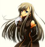  blue_eyes blush breasts brown brown_hair gloves hiryuu_kanon long_hair solo tales_of_(series) tales_of_the_abyss tear_grants white_background 