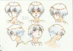  character_sheet closed_eyes collarbone color_trace eyes_closed male natsuyasumi. official_art production_art short_hair solo translation_request yuu_(natsuyasumi.) 