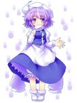  bloomers blue_eyes breasts hat lavender_hair letty_whiterock minato0618 scarf short_hair skirt smile solo touhou 