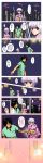  adult black_hair comic crowd hand_holding highres holding_hands japanese_clothes kimono nobicco purple_hair sakaki_shuuji sannomiya_shiho translation_request yukata zettai_karen_children 