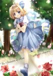  alice_margatroid alice_margatroid_(pc-98) blonde_hair blue_eyes blush book hairband leaf light_particles mushroom nanoha-h open_mouth running short_hair solo suspenders touhou touhou_(pc-98) 