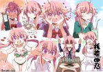  :3 :d bikini blush blush_stickers cellphone closed_eyes dress drink gasai_yuno hands_on_own_cheeks hands_on_own_face heart heart-shaped_pupils hokuto_ujou_hagan_ken kitahara_tomoe_(kitahara_koubou) mirai_nikki no_eyes open_mouth phone pink_eyes pink_hair school_uniform shaded_face smile swimsuit symbol-shaped_pupils tears yandere_trance 