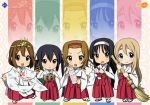  :o akiyama_mio black_eyes black_hair blonde_hair blue_eyes broom brown_eyes brown_hair chibi hirasawa_yui japanese_clothes k-on! kotobuki_tsumugi long_hair miko multiple_girls nakano_azusa ryunnu short_hair tainaka_ritsu tiara twintails 