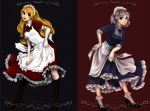  highres izayoi_sakuya maid multiple_girls strange_cherry touhou touhou_(pc-98) yumeko 