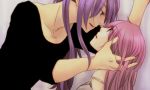  1girl couple kamui_gakupo long_hair megurine_luka pink_hair pnko purple_hair smile vocaloid 
