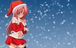   blush christmas hayate_no_gotoku! katsura_hinagiku pink_hair snow thigh-highs thighhighs  