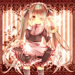  blush hatsune_miku long_hair maid maid_headdress satou_(una-vittima) smile solo thigh-highs thighhighs twintails very_long_hair vocaloid wink 