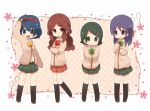  bad_id blue_eyes blue_hair brown_eyes brown_hair chibi green_eyes green_hair inazuma_eleven inazuma_eleven_(series) kino_aki kofa_(ikyurima) kudou_fuyuka long_hair matyurisu multiple_girls otonashi_haruna purple_eyes purple_hair raimon_natsumi school_uniform short_hair violet_eyes 