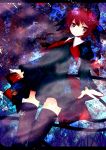  black_legwear cat_tail highres kaenbyou_rin letterboxed nmaaaaa red_eyes red_hair redhead solo tail thigh-highs thighhighs touhou 