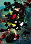  black_hair ene_(kagerou_project) gas_mask headphone_actor_(vocaloid) ia_(vocaloid) long_hair meega red_eyes solo twintails vocaloid 
