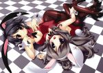  2girls animal_ears bunny_ears bunnygirl cleavage koiiro_soramoyou mounai_kiyomi pantyhose ruchie utsumi_shizuna 