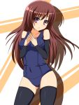  highres long_hair nibansu one-piece_swimsuit original purple_eyes school_swimsuit swimsuit violet_eyes 