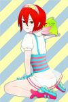  boora-san genderswap inazuma_eleven inazuma_eleven_(series) kiyama_hiroto looking_back red_hair redhead solo 