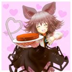  1girl animal_ears blush commentary_request heart heart_tail ishikkoro mouse_ears mouse_tail nazrin open_mouth short_hair smile solo sparkle tail touhou 
