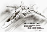  canards highres kem_kem macross macross_plus mecha monochrome no_humans 