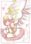  adapted_costume alternate_color animal_ears bad_id bow dress flower frilled_dress frills hat hat_bow heart musical_note mystia_lorelei nexs_(akl) petticoat pink_eyes puffy_sleeves solo touhou vines 