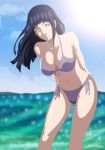  beach bikini darkalx hyuuga_hinata long_hair naruto navel swimsuit 