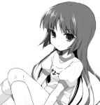  akira_(natsumemo) child drawr expressionless gym_uniform hime_cut long_hair monochrome natsume_(pokemon) oekaki pokemon pokemon_(game) pokemon_rgby simple_background sitting solo white_background young 