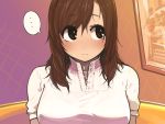  1girl brown_hair copyright_request kaqo ousama_game solo 