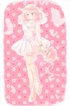  absurdres alternate_costume bad_id bracelet casual hat heart highres jewelry komeiji_koishi make2961 mielang monochrome pendant pink pink_background smile solo touhou 