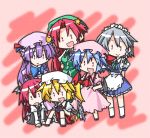  :d :o apron arms_behind_back ascot bat_wings blonde_hair bloomers blue_eyes blue_hair blue_ribbon bow braid chibi china_dress chinese_clothes colorful crescent dress dress_shirt fang flandre_scarlet frills game_boy_advance grey_hair hands_on_hips happy hat hat_bow head_wings hemogurobin_a1c hong_meiling izayoi_sakuya kneeling koakuma long_hair long_sleeves low_wings maid maid_headdress multiple_girls necktie no_nose open_mouth patchouli_knowledge pink_dress playing_games pointing pointy_ears purple_dress purple_eyes purple_hair red_eyes red_hair red_ribbon redhead remilia_scarlet ribbon shirt short_hair short_sleeves side_ponytail simple_background sitting skirt skirt_set smile star the_embodiment_of_scarlet_devil touhou twin_braids v_arms very_long_hair vest video_game violet_eyes waist_apron wings |_| 