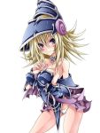  artist_request blush_stickers breasts choker cleavage dark_magician_girl duel_monster hat korican magi_magi_magician_gal panties purple_eyes smile solo source_request underwear white_panties wizard_hat yu-gi-oh! yuu-gi-ou yuu-gi-ou_zexal 