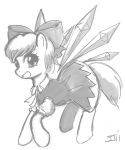  1girl animalization bow cirno fairy_wings hair_bow john_joseco my_little_pony pegasus touhou wings 