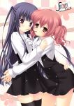  blush hug inu_x_boku_ss multiple_girls original pocky roromiya_karuta school_uniform shirakiin_ririchiyo takano_yuki takano_yuki_(allegro_mistic) thigh-highs thighhighs twintails zettai_ryouiki 