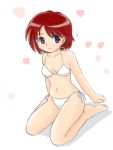  bikini blue_eyes kneeling original red_hair redhead short_hair solo swimsuit ultramarine 