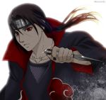  black_hair kunai mutsumix naruto red_eyes uchiha_itachi weapon 