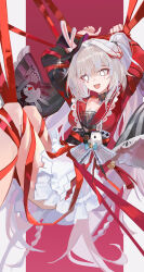  1girl absurdres black_gloves black_hat braid choker diamond_(shape) facial_mark gloves hat heart heart_facial_mark highres honkai:_star_rail honkai_(series) long_hair looking_at_viewer mini_hat multicolored_hair open_mouth shin_oooooo smile solo sparkle_(honkai:_star_rail) sparxie_(honkai:_star_rail) twintails very_long_hair white_hair 