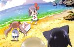  beach chibi fukuji_mihoko haramura_nodoka ikeda_kana kobayashi_ritsu kobayashi_ritz mahjong saki school_uniform twintails yumeno_maho 