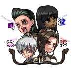  beauty_and_the_beast_corps chibi crying_wolf laughing_octopus metal_gear_solid_4 raging_raven screaming_mantis 
