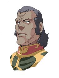  dozle_zabi enami_katsumi face gouri_daisuke gundam male manly mobile_suit_gundam portrait scar solo uniform 