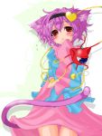  blush cat_ears eyes hairband heart kemonomimi_mode komeiji_satori purple_hair red_eyes tail touhou ygm 