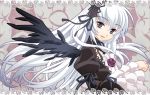  nyoronyoro rose rozen_maiden suigintou white_hair wings 