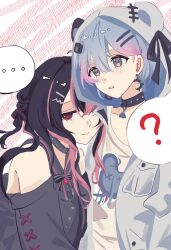  ahoge animal_ears animal_hood bang_dream! bang_dream!_yumemita bear_hood black_hair blue_hair choker commentary earrings fake_animal_ears hair_ornament highres hood hood_up hoodie jacket jewelry jirai_kei long_hair minetsuki_ritsu multicolored_hair multiple_girls open_mouth pink_hair sengoku_yuno two-tone_hair untranslatable_commentary virtual_youtuber x3igvveazy44039 